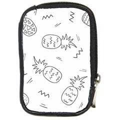 Pineapples Doodles Compact Camera Leather Case by goljakoff