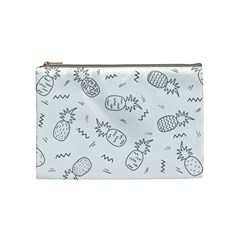 Pineapples Doodles Cosmetic Bag (medium) by goljakoff