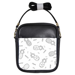 Pineapples Doodles Girls Sling Bag by goljakoff