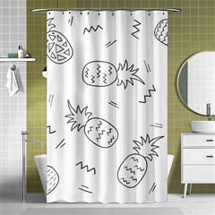 Pineapples Doodles Shower Curtain 48  X 72  (small)  by goljakoff