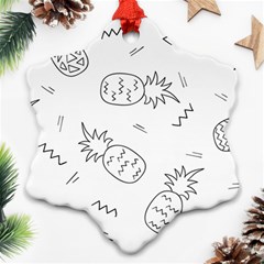 Pineapples Doodles Ornament (snowflake) by goljakoff