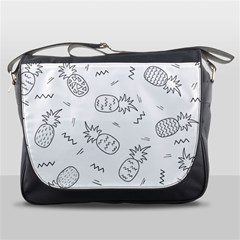 Pineapples Doodles Messenger Bag by goljakoff