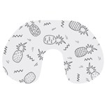 Pineapples doodles Travel Neck Pillow Front