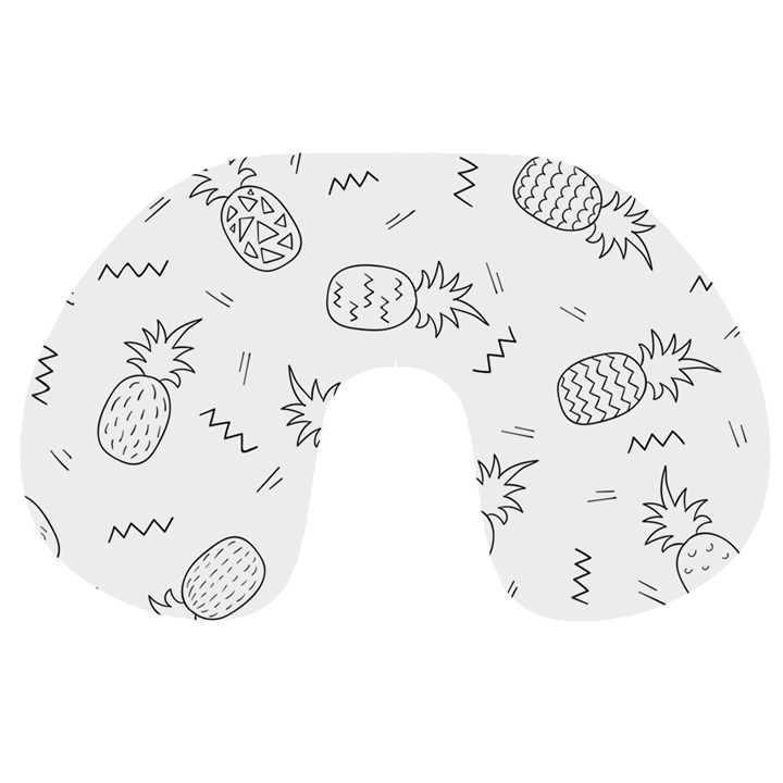 Pineapples doodles Travel Neck Pillow