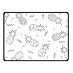 Pineapples doodles Double Sided Fleece Blanket (Small)  45 x34  Blanket Front