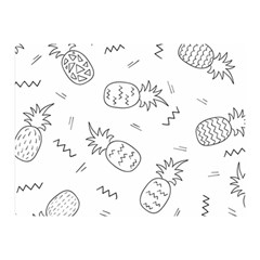 Pineapples Doodles Double Sided Flano Blanket (mini)  by goljakoff