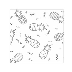 Pineapples Doodles Small Satin Scarf (square) by goljakoff