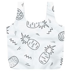 Pineapples Doodles Full Print Recycle Bag (xxxl) by goljakoff