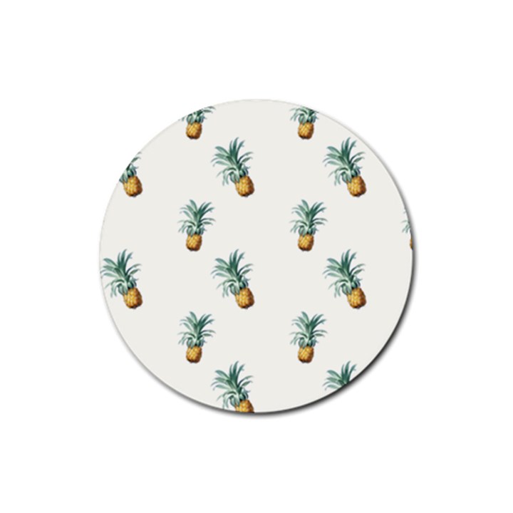 Pineapples Rubber Round Coaster (4 pack) 