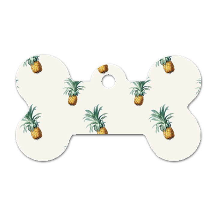 Pineapples Dog Tag Bone (One Side)