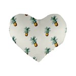 Pineapples Standard 16  Premium Flano Heart Shape Cushions Front