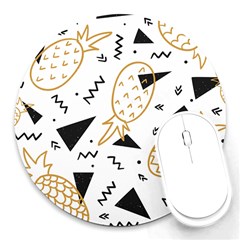 Golden Pineapples Round Mousepads by goljakoff