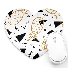 Golden Pineapples Heart Mousepads by goljakoff