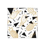 Golden pineapples Satin Bandana Scarf Front