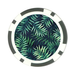 Green Leaves Poker Chip Card Guard by goljakoff