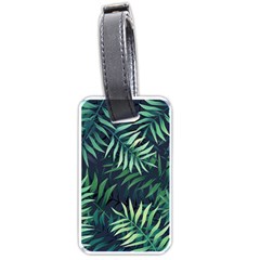 Green Leaves Luggage Tag (one Side) by goljakoff