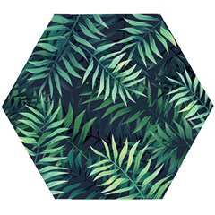 Green Leaves Wooden Puzzle Hexagon by goljakoff