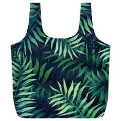 Green Leaves Full Print Recycle Bag (xxl) by goljakoff