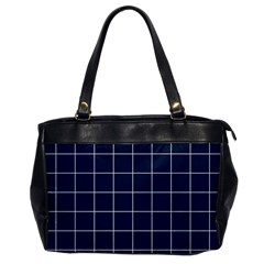 Blue Buffalo Plaid Oversize Office Handbag by goljakoff