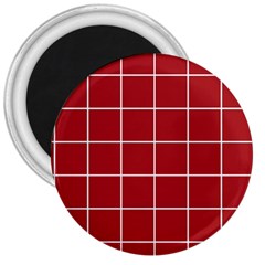 Red Buffalo Plaid 3  Magnets by goljakoff