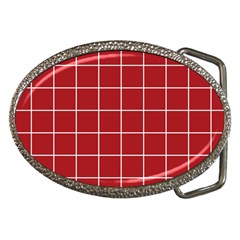 Red Buffalo Plaid Belt Buckles by goljakoff