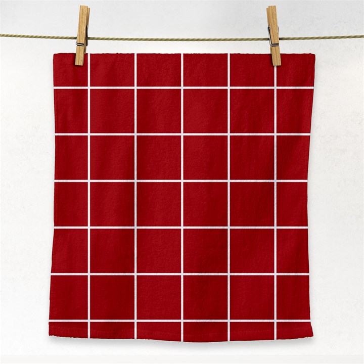 Red buffalo plaid Face Towel