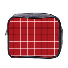 Red Buffalo Plaid Mini Toiletries Bag (two Sides) by goljakoff