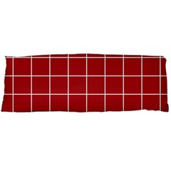 Red Buffalo Plaid Body Pillow Case (dakimakura) by goljakoff