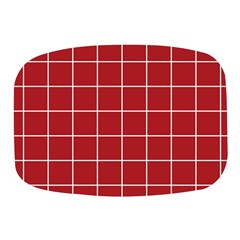 Red Buffalo Plaid Mini Square Pill Box by goljakoff