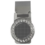 Gray plaid Money Clips (CZ)  Front