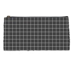 Gray plaid Pencil Case Front