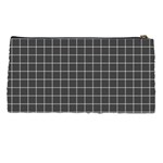 Gray plaid Pencil Case Back