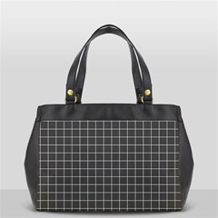 Gray Plaid Oversize Office Handbag (2 Sides) by goljakoff