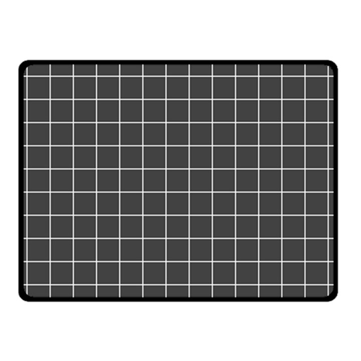 Gray plaid Fleece Blanket (Small)