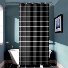 Gray Plaid Shower Curtain 36  X 72  (stall)  by goljakoff