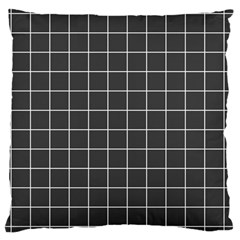 Gray Plaid Large Cushion Case (one Side) by goljakoff