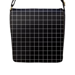 Gray Plaid Flap Closure Messenger Bag (l) by goljakoff