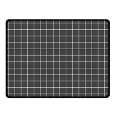 Gray Plaid Double Sided Fleece Blanket (small)  by goljakoff