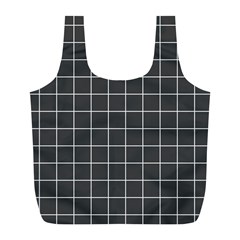 Gray Plaid Full Print Recycle Bag (l) by goljakoff