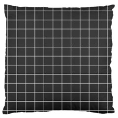 Gray Plaid Large Flano Cushion Case (two Sides) by goljakoff