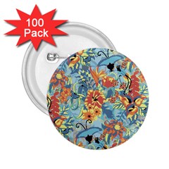 Flowers And Butterfly 2 25  Buttons (100 Pack)  by goljakoff