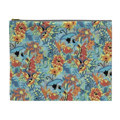 Flowers And Butterfly Cosmetic Bag (xl) by goljakoff