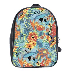 Flowers And Butterfly School Bag (xl) by goljakoff