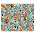 Flowers and butterfly Double Sided Flano Blanket (Small)  50 x40  Blanket Front