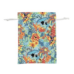 Flowers And Butterfly Lightweight Drawstring Pouch (l) by goljakoff