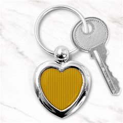 Yellow Knitted Pattern Key Chain (heart) by goljakoff