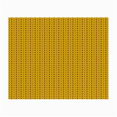 Yellow Knitted Pattern Small Glasses Cloth by goljakoff