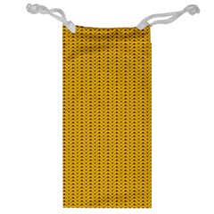 Yellow Knitted Pattern Jewelry Bag by goljakoff