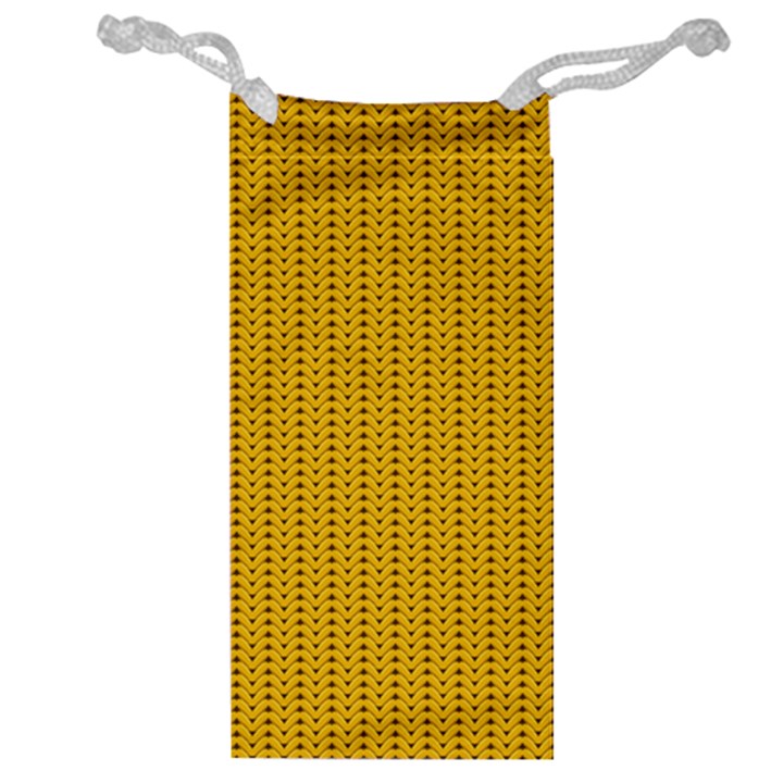 Yellow knitted pattern Jewelry Bag