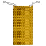 Yellow knitted pattern Jewelry Bag Back